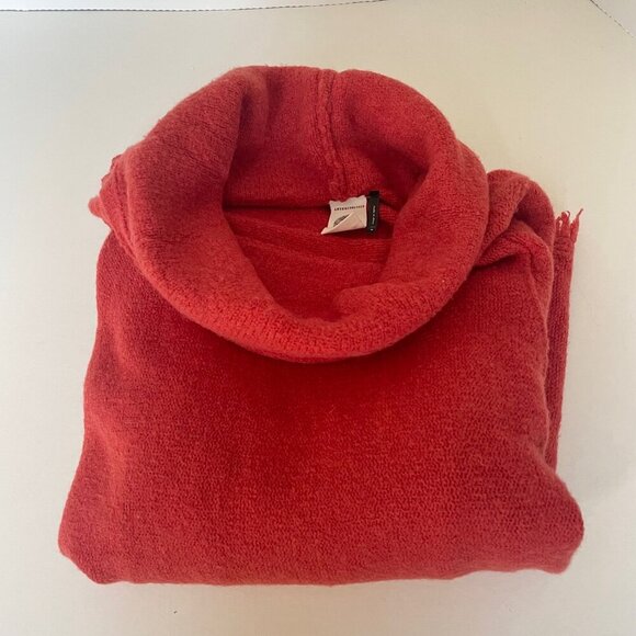 Anthropologie Turtleneck Wool Blend Sweater Womens Medium Bell Sleeve Fringe - Picture 5 of 12